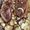 El cooksnap de tatianaurquizo cuando hizo Chuletas de cerdo con papas y romero al horno.