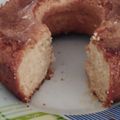 El cooksnap de Lausche cuando hizo Budín de almíbar de durazno con cubierta azucarada.