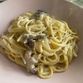 El cooksnap de Ailass Tenar cuando hizo Pasta con salsa de nata y champiñones 🍄.