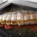 El cooksnap de paquiolivar cuando hizo Salmón relleno de marisco receta especial para Navidad.