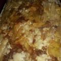El cooksnap de Solange Romero cuando hizo Fideos gratinados con salsa mixta.