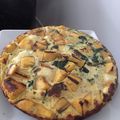 El cooksnap de Luisa Fer cuando hizo Torta plátano con espinaca y queso.
