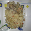 El cooksnap de Tkm Briana cuando hizo Arroz con pollo y verduras salteadas (FÁCIL Y SÚPER ECONÓMICA).