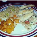 lizzyk19's cooksnap of when they made Chicken Breast with White Bean and Apple Salsa and Sautéed Butternut Squash and Feta.