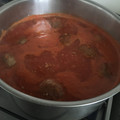 El cooksnap de Nani Salanitro cuando hizo Albóndigas de Carne en Salsa de Tomate.