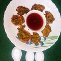 Kanishka Gupta 's cooksnap of when they made Kaju palak pakoda.