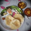 puja का कुकस्नैप जब उन्होंने पंजाबी छोले और भटुरे (punjabi chole aur bhature reicpe in Hindi) बनाया था।