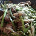 Laura's cooksnap of when they made Sausage, Mushroom, Asparagus Delight.