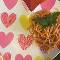 El cooksnap de Fernanda Zhenea cuando hizo Espagueti con salsa de jitomate.