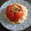 El cooksnap de Mari Carmen cuando hizo Tomate relleno de carne picada con cous cous.