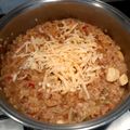 El cooksnap de Claudia Molina cuando hizo Risotto con pollo (arroz amarillo).