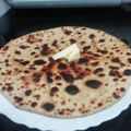 Aruna Thapar's cooksnap of when they made Soft and Crispy Aloo Parathas.