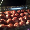 AmberKaeH's cooksnap of when they made Grandma's Sweet & Sour meatballs.