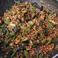 El cooksnap de Jara Loureiro cuando hizo Salteado de espárragos y kale con garbanzos.