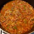 El cooksnap de Mildred Bonifaz cuando hizo Tinga de res, puerco y chorizo.
