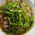April Hsiao 的 沙茶空心菜炒牛肉 cooksnap