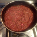 El cooksnap de Paula Andrea Calvo cuando hizo Salsa boloñesa italiana.