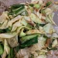 Cooksnap Aina Fatyni semasa beliau membuat Sayur campur goreng (sawi dan kobis).