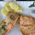 El cooksnap de Esteban Castillo cuando hizo Salmón al horno con guarnición.