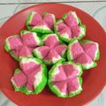 Cooksnap dari Yuli Yanti untuk resep Bolu kukus mekar motif semangka