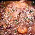 El cooksnap de Carmeta cuando hizo Alubias rojas con berza.(Thermomix).