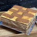 Cooksnap YaNa Nye semasa beliau membuat Kek lapis biscoff cheese.