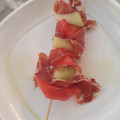 El cooksnap de Yolanda sanz cuando hizo Brocheta de melón, sandía y jamón ibérico.