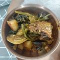 Karabi 's cooksnap of when they made ইলিশ মাছের মাথা দিয়ে পুঁই শাক (illish macher matha diye pui shak recipe in Bengali).