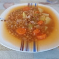 El cooksnap de Enrique Miguel Carnicero cuando hizo Lentejas con arroz y verduras.