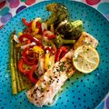El cooksnap de Josemi CilantroYHierbabuena cuando hizo Salmón al horno con verduras.