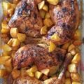 El cooksnap de Carlos Torres cuando hizo Cuartos traseros de pollo asados en salsa de limón y tomillo.
