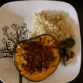 Elyse Rose's cooksnap of when they made Maple Sausage Stuffed Acorn Squash.