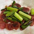 湯小舒 的 蒜苗炒香腸 下酒菜 懶人料理 清冰箱料理 cooksnap