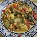 El cooksnap de Fatima Kaissi Salgado cuando hizo Potaje de garbanzos con alcachofas y langostinos.