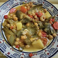 El cooksnap de Fatima Kaissi Salgado cuando hizo Potaje de garbanzos con alcachofas y langostinos.