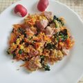 El cooksnap de Antonia García Fernández cuando hizo Quinoa con pavo y espinacas.