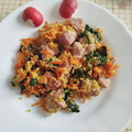 El cooksnap de Antonia García Fernández cuando hizo Quinoa con pavo y espinacas.