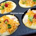 nimisha nema का कुकस्नैप जब उन्होंने मिनी शेज़वान सूजी उत्तपम (Mini schezwan suji uttapam recipe in Hindi) बनाया था।