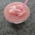 El cooksnap de Berenice Jasso cuando hizo Limonada rosa /raspado de limonada y cereza.