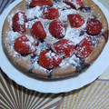 El cooksnap de Sara Piperno Barceló cuando hizo Pudín de fresas con arándanos.
