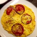 El cooksnap de Rachel Vallverdú cuando hizo Tortilla francesa con chorizo picante y queso.