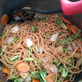El cooksnap de Iahaneli Hernandez cuando hizo Fideos chinos con verduras.