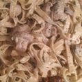 El cooksnap de Pamela Gonzalez cuando hizo Fetuchini con salsa de champiñones.