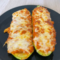 El cooksnap de Felipe Garrido cuando hizo Calabacines rellenos de carne picada, gratinados en freidora de aire.