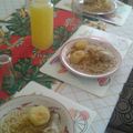 El cooksnap de Solange Meyer cuando hizo Estofado de alitas de pollo con tallarines.