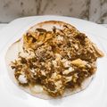 El cooksnap de Catalina Bobadilla Delgado cuando hizo Huevos revueltos (carne desmechada, tomate, queso).