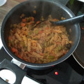 El cooksnap de Jesus Barrera cuando hizo Espirales de pasta con salsa de verduras.