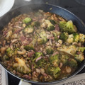 El cooksnap de Arli cuando hizo Brócoli con setas y jamón.