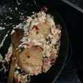 El cooksnap de David O Guzman V cuando hizo Muslitos de pollo en salsa de cebolla.