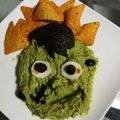 El cooksnap de Libélula Vegetariana cuando hizo Guacamole Frankenstein.